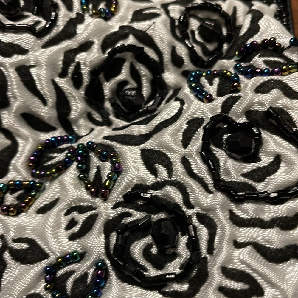 Lacome Evening Bag
Clutch White & Black Satin
Beaded Roses NWOT - Picture 9 of 12